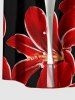 Flowers Print Buttons Pocket Hawaii Shirt For Men -  