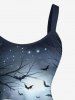 Robe débardeur Halloween à imprimé citrouille, fantôme, toile d’araignée et chauve-souris (bretelles ajustables) - Gris Clair XXS