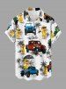 Coconut Tree Ducks Cars Print Matching Hawaii Beach Outfit For Couples -  