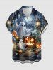 Ensemble assorti pour couples à imprimé Halloween citrouille, fantôme, toile d'araignée et chauve-souris - Gris Clair 
