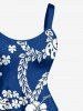 Hibiscus Flower Tropical Leaf Branch Print Matching Hawaii Beach Outfit For Couples -  