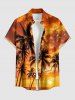 Coconut Tree Ombre Dusk Sunset Print Matching Hawaii Beach Outfit For Couples -  