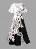 Flower Leaf Branch Print Matching Hawaii Beach Outfit For Couples -  