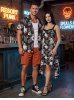 Halloween Tropical Leaf Hibiscus Flower Ghost Print Matching Outfit For Couples -  