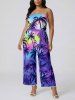 Coconut Tree Colorful Sky Print Matching Hawaii Beach Outfit For Couples -  
