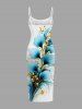 Flower Leaf Metallic Print Matching Hawaii Beach Outfit For Couples -  