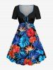 Hibiscus Flower Tropical Leaf Print Matching Hawaii Beach Outfit For Couples -  