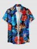 Hibiscus Flower Tropical Leaf Print Matching Hawaii Beach Outfit For Couples -  