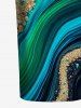Fluid Curve Painting Print Hawaii Dress -  