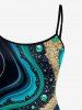 Fluid Curve Painting Print Hawaii Dress -  