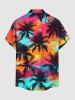 Coconut Tree Graffiti Print Matching Hawaii Beach Outfit For Couples -  