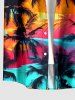 Coconut Tree Graffiti Print Matching Hawaii Beach Outfit For Couples -  