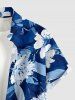 Flowers Leaf Print Matching Hawaii Beach Outfit For Couples -  