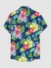 Tenue assortie de plage hawaïenne à imprimé feuilles tropicales et fleurs d'hibiscus pour couples - Vert 