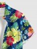 Tenue assortie de plage hawaïenne à imprimé feuilles tropicales et fleurs d'hibiscus pour couples - Vert 