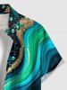Fluid Curve Painting Print Matching Hawaii Beach Outfit For Couples -  