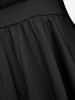 Plus Size Ruched Panel Ruffles Flare Sleeve Tulip Hem Dress -  