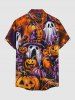 Ensemble assorti pour couple avec imprimé citrouille et fantôme d'Halloween - Orange Foncé 