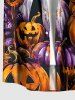 Ensemble assorti pour couple avec imprimé citrouille et fantôme d'Halloween - Orange Foncé 