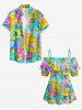 Tenue de plage hawaïenne assortie pour couples avec imprimé canards, bouées et étoiles de mer - Pers 