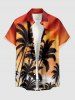 Coconut Tree Ombre Dusk Print Matching Hawaii Beach Outfit For Couples -  