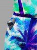 Coconut Tree Tropical Leaf Print Matching Hawaii Beach Outfit For Couples -  