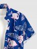 Flamingo Flowers Tropical Leaf Print Matching Hawaii Beach Outfit For Couples -  