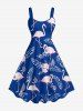Flamingo Flowers Tropical Leaf Print Matching Hawaii Beach Outfit For Couples -  
