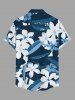Flowers Leaf Print Matching Hawaii Beach Outfit For Couples -  