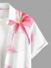 Flowers Watercolor Print Matching Hawaii Beach Outfit For Couples -  