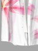 Flowers Watercolor Print Matching Hawaii Beach Outfit For Couples -  