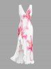 Flowers Watercolor Print Matching Hawaii Beach Outfit For Couples -  