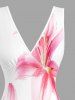 Flowers Watercolor Print Matching Hawaii Beach Outfit For Couples -  