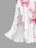 Flowers Watercolor Print Matching Hawaii Beach Outfit For Couples -  