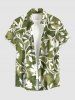 Flower Leaf Tie Dye Print Matching Hawaii Beach Outfit For Couples -  