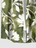 Flower Leaf Tie Dye Print Matching Hawaii Beach Outfit For Couples -  