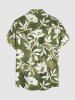 Flower Leaf Tie Dye Print Matching Hawaii Beach Outfit For Couples -  
