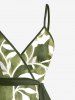 Flower Leaf Tie Dye Print Matching Hawaii Beach Outfit For Couples -  