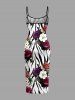 Tenue assortie hawaïenne pour couple à imprimé rayures zèbre, feuilles et fleurs - Blanc Lait 