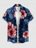 Ensemble de plage assorti à imprimé floral hawaïen pour couple - Bleu profond 