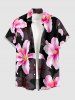 Tenue de plage hawaïenne assortie à imprimé fleurs pour couples - Rose Vif 