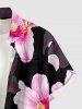 Tenue de plage hawaïenne assortie à imprimé fleurs pour couples - Rose Vif 