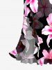 Tenue de plage hawaïenne assortie à imprimé fleurs pour couples - Rose Vif 