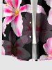Tenue de plage hawaïenne assortie à imprimé fleurs pour couples - Rose Vif 