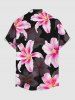 Tenue de plage hawaïenne assortie à imprimé fleurs pour couples - Rose Vif 