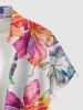 Ombre Flower Leaf Print Matching Hawaii Beach Outfit For Couples -  