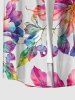 Ombre Flower Leaf Print Matching Hawaii Beach Outfit For Couples -  