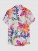 Ombre Flower Leaf Print Matching Hawaii Beach Outfit For Couples -  