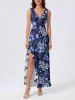 Hibiscus Flowers Leaf Print Matching Hawaii Beach Outfit For Couples -  