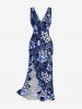 Hibiscus Flowers Leaf Print Matching Hawaii Beach Outfit For Couples -  